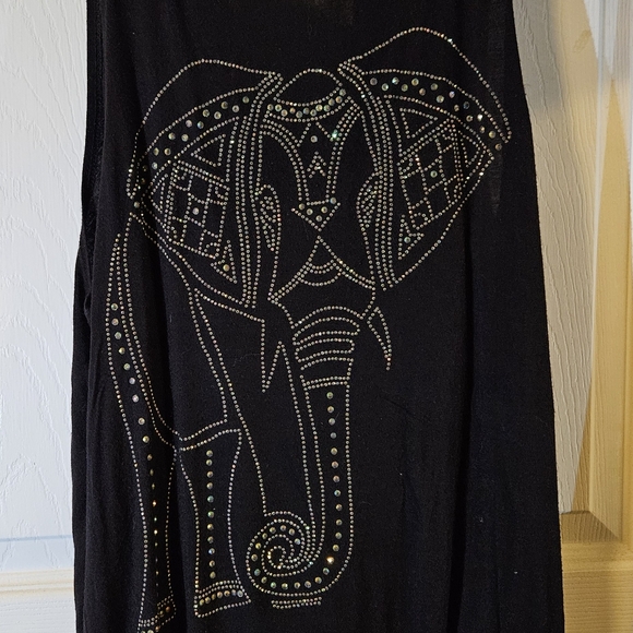 🪴 3 For $15 Papaya Rhinestone Elephant Top with Crossover Back - Picture 1 of 8